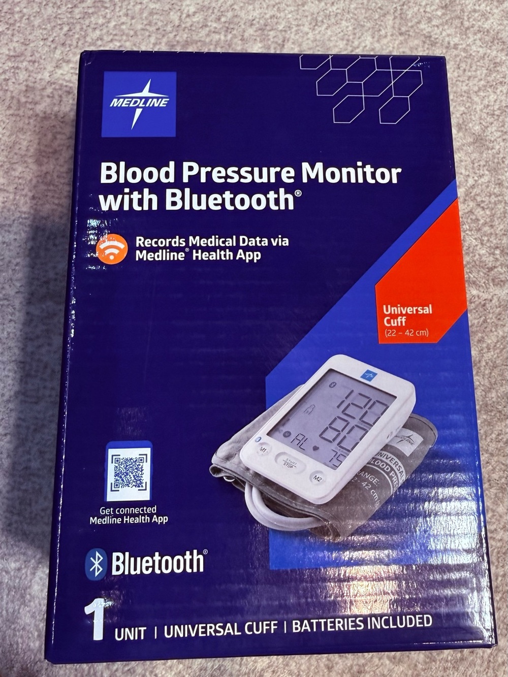 Medline Bluetooth Blood Pressure Monitor-New in Box